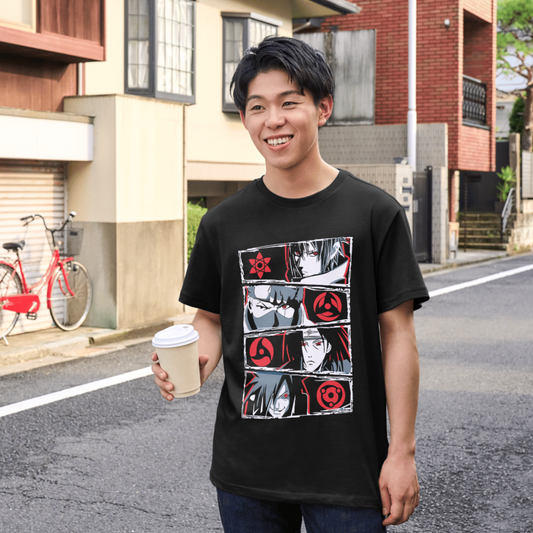 Red Reflection Black Tee