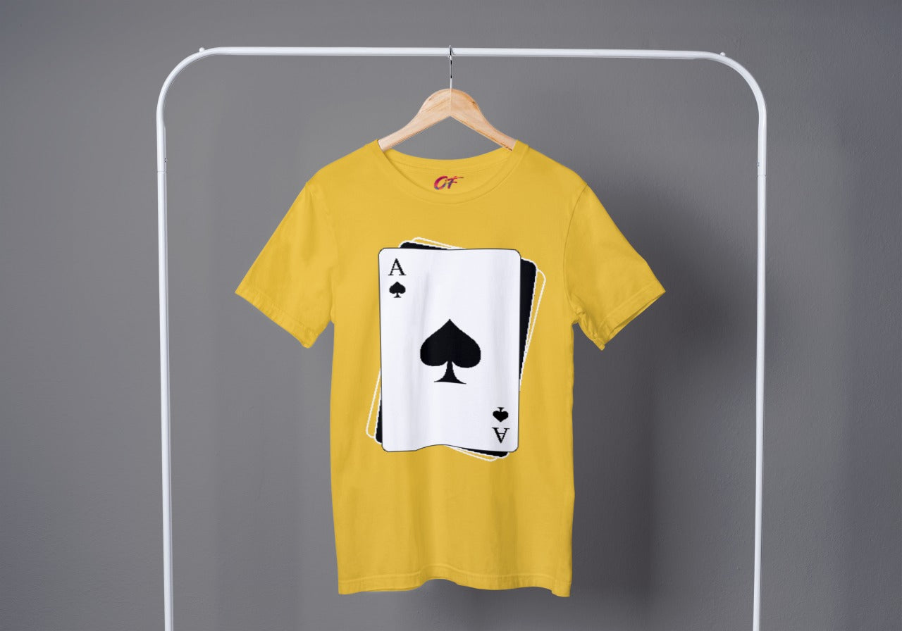 Ace of Spades Tee Yellow